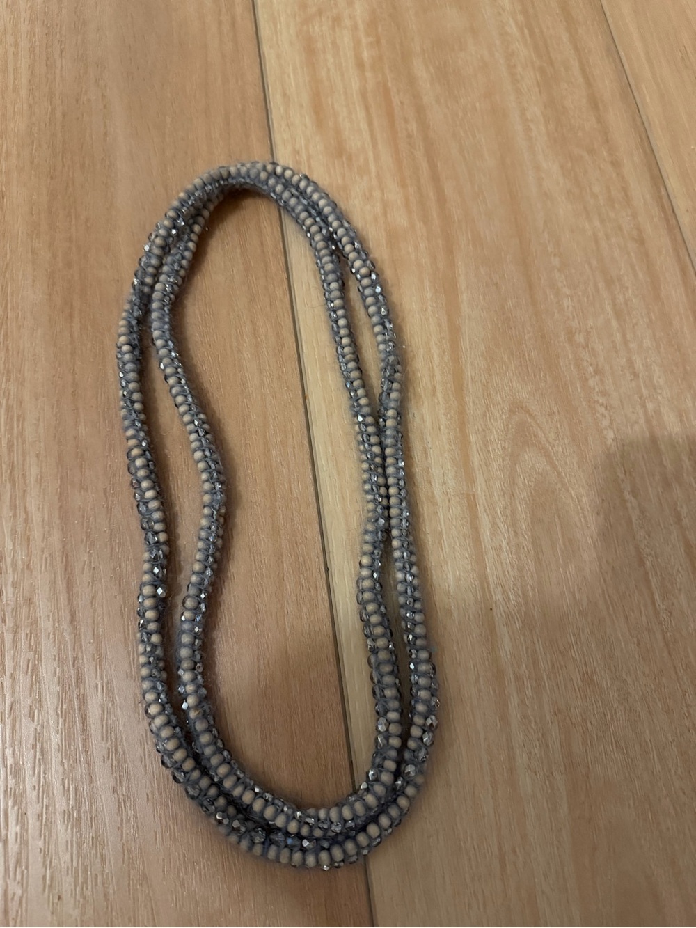 Chan Luu long single Strand Gray Beaded Women's Necklace